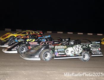 Davenport Speedway (Davenport, IA) – Lucas Oil Midwest Late Model Racing Association (MLRA) – April 13th, 2023. (Mike Ruefer photo)