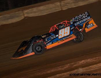Kyle Hardy collected the $3,500 Steve Heintz Memorial victory on Saturday, March 8 at Carolina Speedway (Gastonia, N.C.) with the Cagle Automotive Blue Ridge Outlaw Late Models.