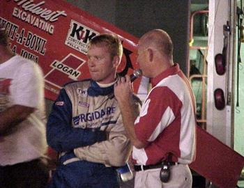 Clint Garner interviewed in the pits