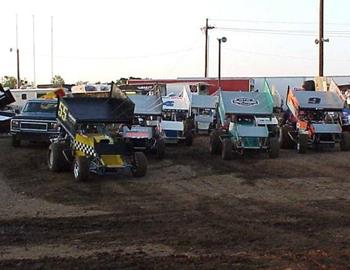 Staging area at Tulsa Speedway