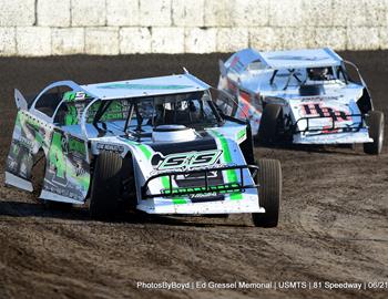 81 Speedway (Park City, KS) – United States Modified Touring Series (USMTS) – 2nd Annual Ed Gressel Memorial – June 21-22, 2024. (Todd Boyd photo)