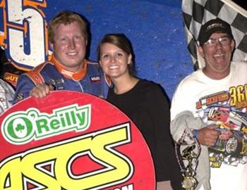 Jesse Hockett in victory lane