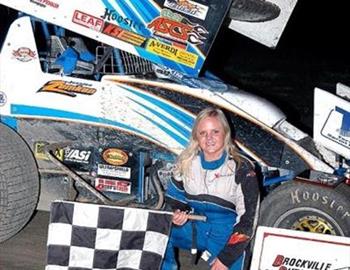 Jessica Zemken becomes the first woman to win an ASCS feature event