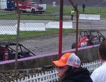 Ken Schrader in a Sprint Car for the 2017 Little 500 at Anderson Speedway.