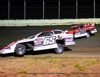 Humboldt Speedway (Humboldt, KS) – USRA Heartland Modified Tour – Battle at the Bullring – April 11th-13th, 2024. (Todd Boyd photo)