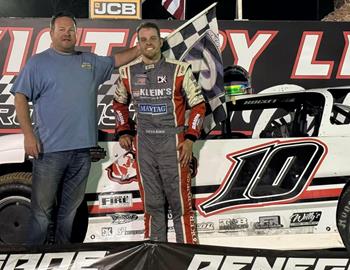 Daryn Klein wins at the Brownstown Bullring on May 18.