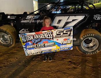 Cade picked up the Crate Late Model feature win at Sabine Speedway on April 15, 2022.