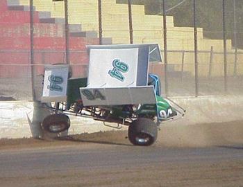 Cody Branchcomb flipped in hot laps