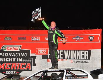 Jimmy Owens registered the $22,022 victory with Castrol FloRacing Night in America at 411 Motor Speedway (Seymour, Tenn.) on Tuesday night aboard his XR1 Rocket Chassis Super Late Model. *(Michael Moats image)*