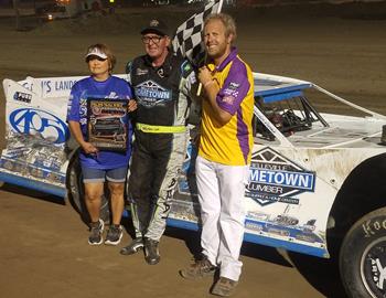 Delbert Smith won the High Plains Late Model Series event at Oberlin (Kan.) Speedway on Friday, August 11. He led all 20 laps from the pole position.