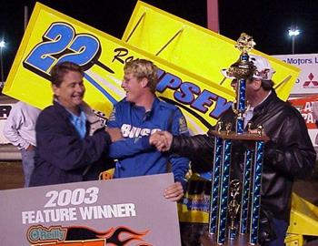 Alley receives congratulations in victory lane