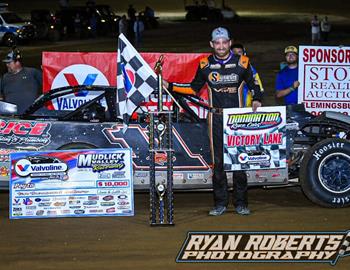 Josh Rice wins the American Late Model Iron-Man Series at Mudlick Valley Raceway, receiving a $10,000 payday on June 15.