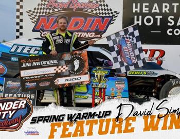 David Simpson won the Wissota Midwest Modified feature during the 4th Annual June Invitational at Thunder City Speedway on June 13.