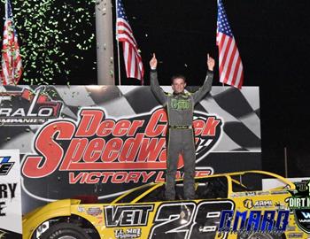 Dustin Sorensen bested a field of 36 Wabam Dirt Kings Late Models on Saturday, Aug. 19 with his Pro Power Racing Engine at Deer Creek Speedway (Spring Valley, Minn.) to bank the $5,000 victory. 