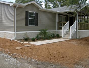 Custom-Built Porch & Brick Skirting