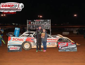 Dillon picked up $5,000 for his Spooky 50 opener win on Oct. 20 at Super Bee Speedway with the COMP Cams Super Dirt Series.