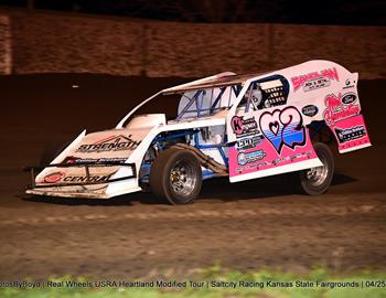 Salt City Racing at Kansas State Fairgrounds (Hutchinson, KS) – USRA Heartland Modified Tour (HMT) – April 25, 2025. (Todd Boyd photo)
