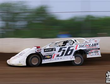 LaSalle Spedway (LaSalle, IL) – Midwest Auto Racing Series (MARS) Late Model Championship – Twisted Twin 25s – May 30, 2025. (Josh James Artwork photo)