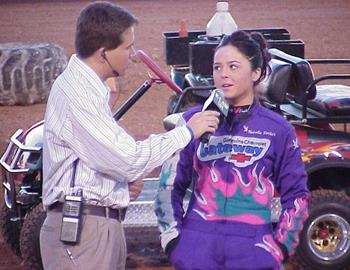 Natalie Sather interviewed during opening ceremonies.