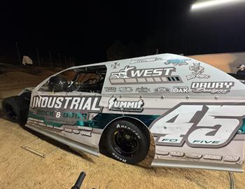 Chase Holland in the pits at Hattiesburg Speedway (Hattiesburg, MS) on February 28, 2025.
