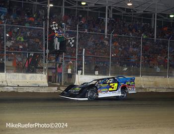 Highland Speedway (Highland, IL) – World of Outlaws – Beat the Heat 40 – August 14th, 2024. (Mike Ruefer Photo)