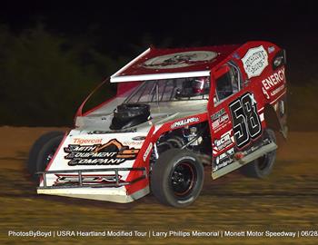 Monett Motor Speedway (Monett, MO) – USRA Heartland Modified Tour (HMT) – Larry Phillips Memorial – June 27-28, 2025. 