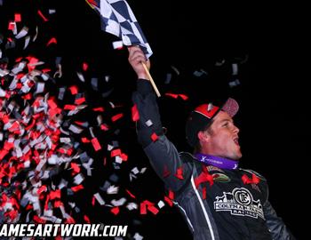 Farmer City Raceway (Farmer City, IL) – Lucas Oil Late Model Dirt Series – Farmer City 74 – May 10th, 2024. (Josh James Artwork)