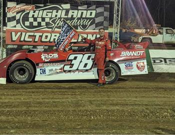 Jake Little bested the Late Model competition at Highland (Ill.) Speedway on Saturday, March 30.