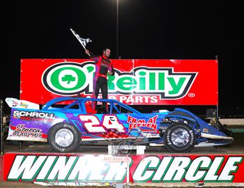 Brandon Conkwright wins his first late model victory at 81 Speedway on June 8