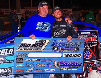 Cherokee Speedway (Gaffney, SC) – Carolina Clash Super Late Model Series & Mid-East Super Late Model Series – Blue/Gray – November 17th, 2024. (ZSK Photography)