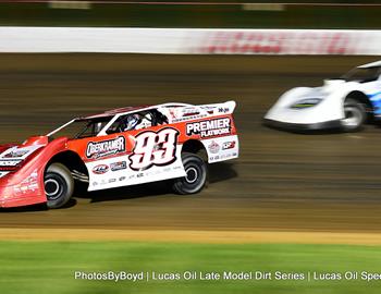 Lucas Oil Speedway (Wheatland, MO) – Lucas Oil Late Model Dirt Series (LOLMDS) – Tribute to Don and Billie Gibson – May 24, 2024. (Todd Boyd photo)