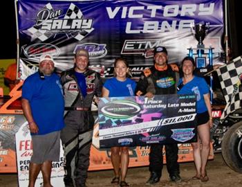 Travis Stemler won at Crystal Motor Speedway during the Dan Salay Memorial on June 20th.