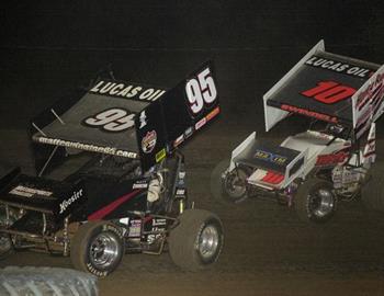 Matt Covington (95) and Sammy Swindell (10)