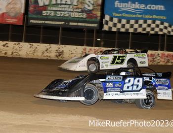 Lake Ozark Speedway (Eldon, MO) – Lucas Oil Midwest Late Model Racing Association (MLRA) – Battle at the Beach – April 28th-29th, 2023. (Mike Ruefer photo)