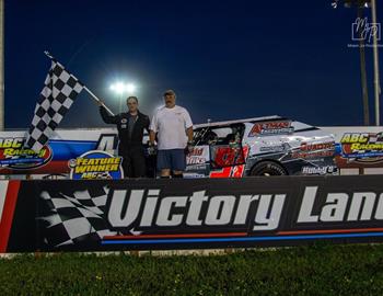 Paul Suzik found victory lane in Saturdays Hall of Fame Night at ABC Raceway on July 26.