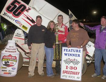 Zach Chappell and crew in victory lane