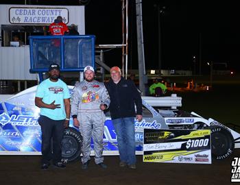 Cedar County Raceway (Tipton, IA) – Hawkeye Land 40 – April 17th, 2025. (Josh James Artwork)