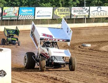 Landon in action at Boothill Speedway (Greenwood, La.) on April 22.