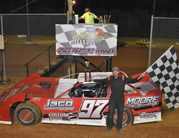 Robert Moore collected the Crate Racin USA Weekly Racing Series Late Model win at North Alabama Speedway (Tuscumbia, Ala.) on Saturday, June 24.