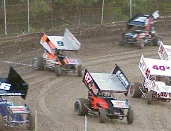 Racing action at Riverside Speedway