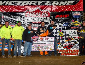 Atomic Speedway (Alma, OH) – Lucas Oil Late Model Dirt Series – Buckeye Spring 50 – March 21st, 2025. (Heath Lawson photo)