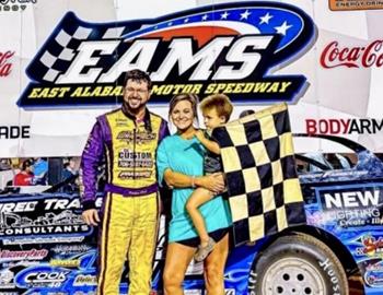 Dalton Cook wins at East Alabama Motor Speedway on May 24.