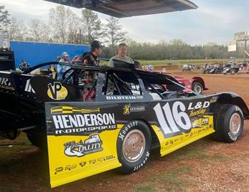 Cameron at Talladega (Ala.) Short Track with Henderson Motorsports on Saturday, March 16.