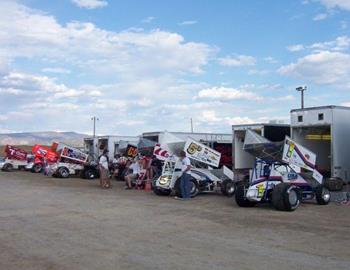 Pit area at Thunder Mountain Speedway in Olathe, CO