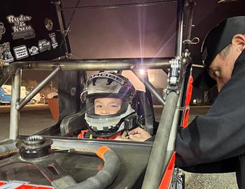 Zander LaRose competes in the Halloween Clash at Coles County Speedway (Mattoon, Illinois) on October 18-19, 2024. 