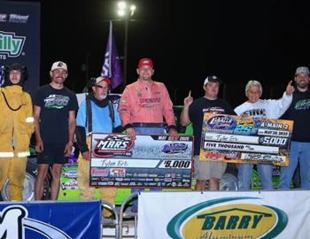 Tyler Erb wins the Illinois Valley Showdown (2nd prelim) at La Salle Speedway on May 30.