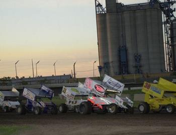 Pole Dash lines up at Dakota State Fair Speedway