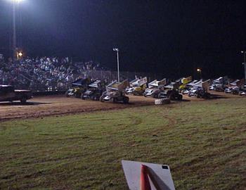 Three-wide salute at Lawton