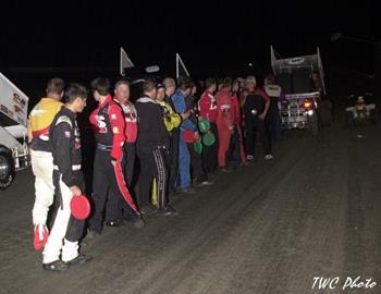 Driver introductions on the frontstretch during intermission