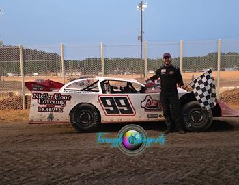Billy Kendall wins at Hibbing Speedway on May 31. 